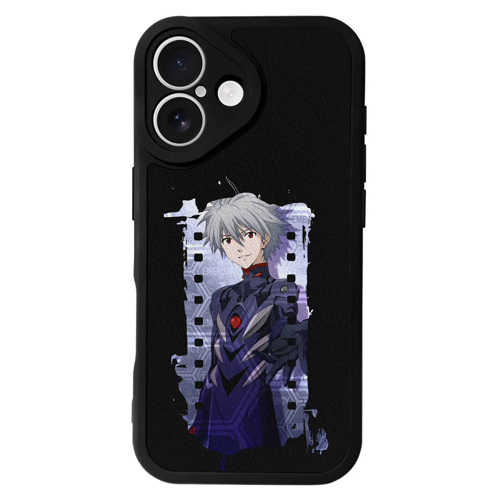 エヴァンゲリオン グッズ,渚カヲル - IPhone 16シリーズ対応 ・ シリコンスマホケース ・ レザー調 ・ 高精度フィット ・ 耐衝撃 ・ ワイヤレス充電対応 ・ 精密カット